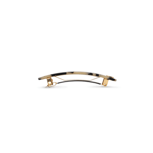 Sacrae Barrette Classique medium white tokyo — worn in a low bun, side profile