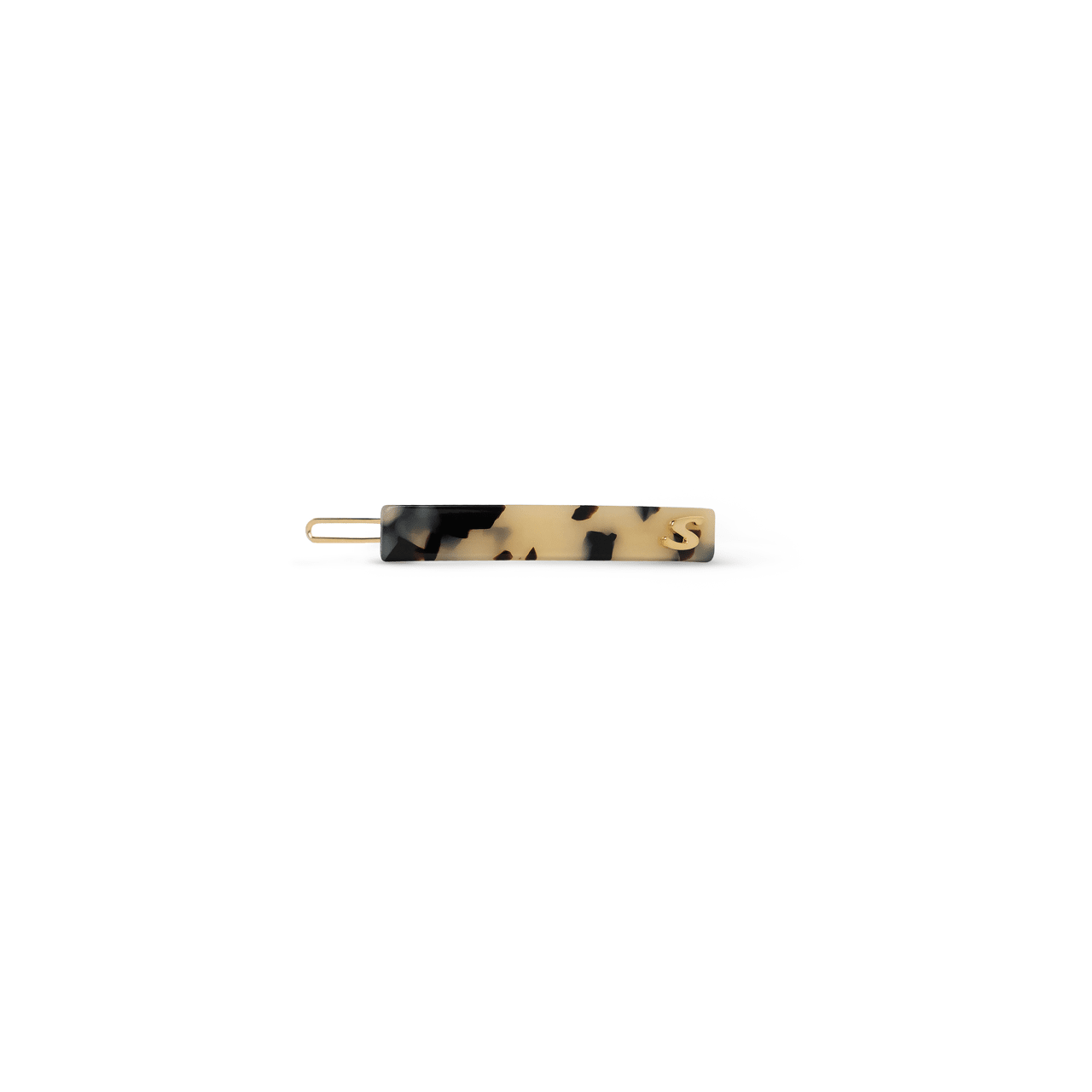 Sacrae Barrette Classique small in white tokyo — polished acetate on a clean surface