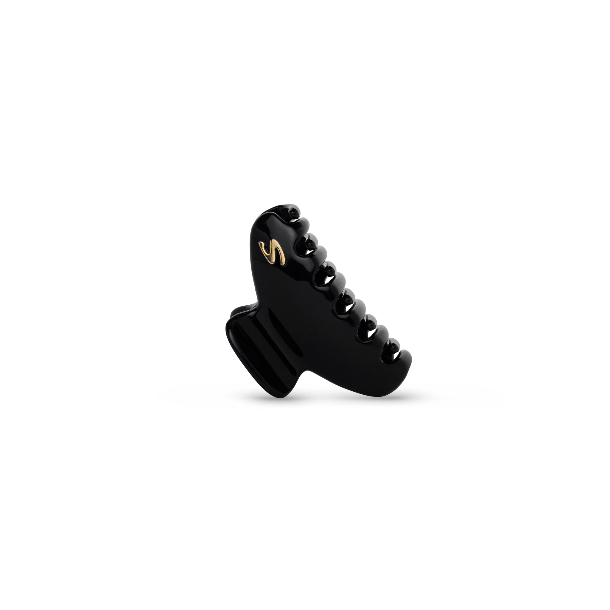 Eva Small Claw Clip – Glossy Black - Sacrae Beauty