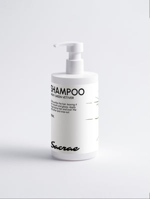 Sacrae Gloss Shampoo Smoky Green Vetiver — product shot on clean surface