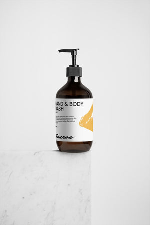 Sacrae Hand & Body Wash Patchouli & Amber Vanilla — lifestyle shot
