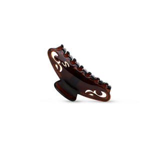 Melissa Large Claw Clip tortoise — interior Grip Link System™ teeth detail