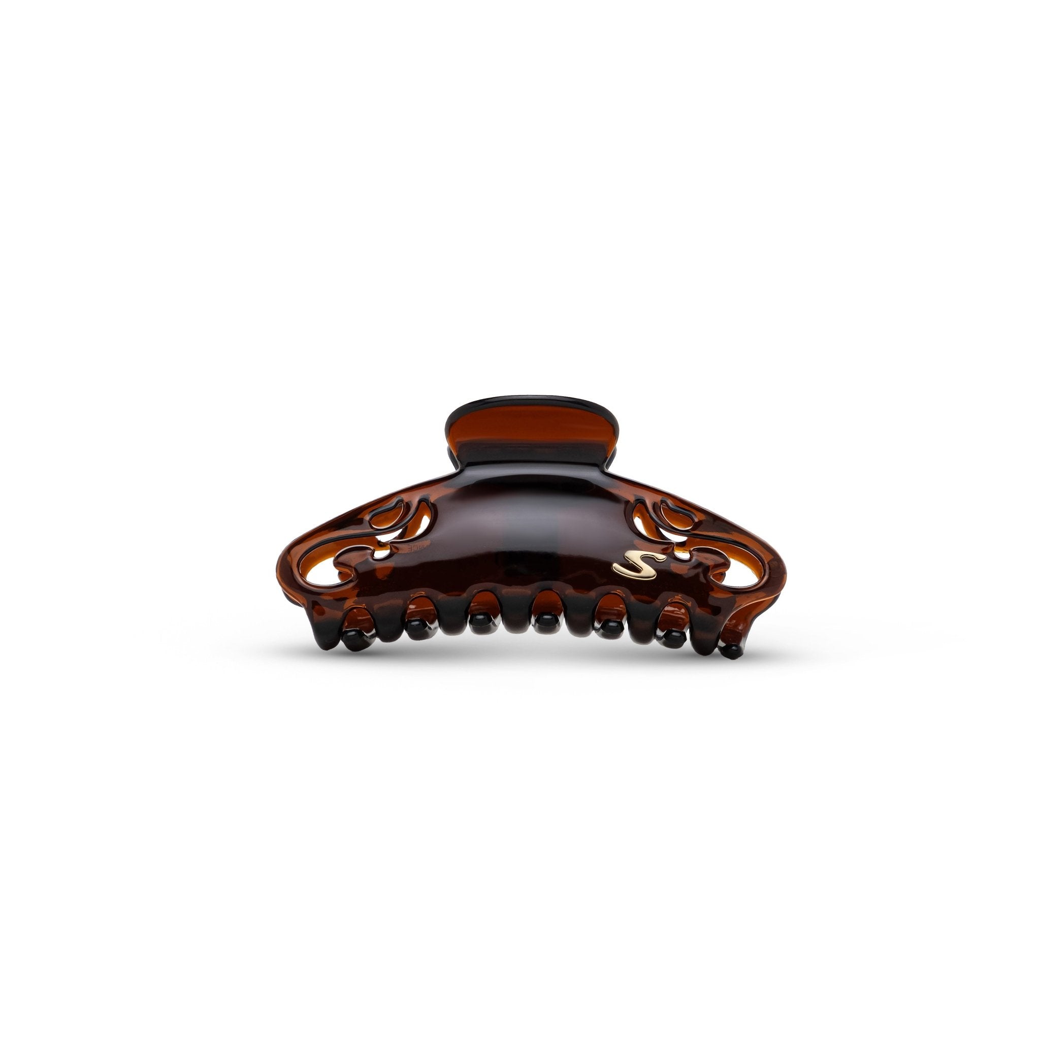 Sacrae Melissa Large Claw Clip in tortoise — Mazzucchelli acetate on clean background