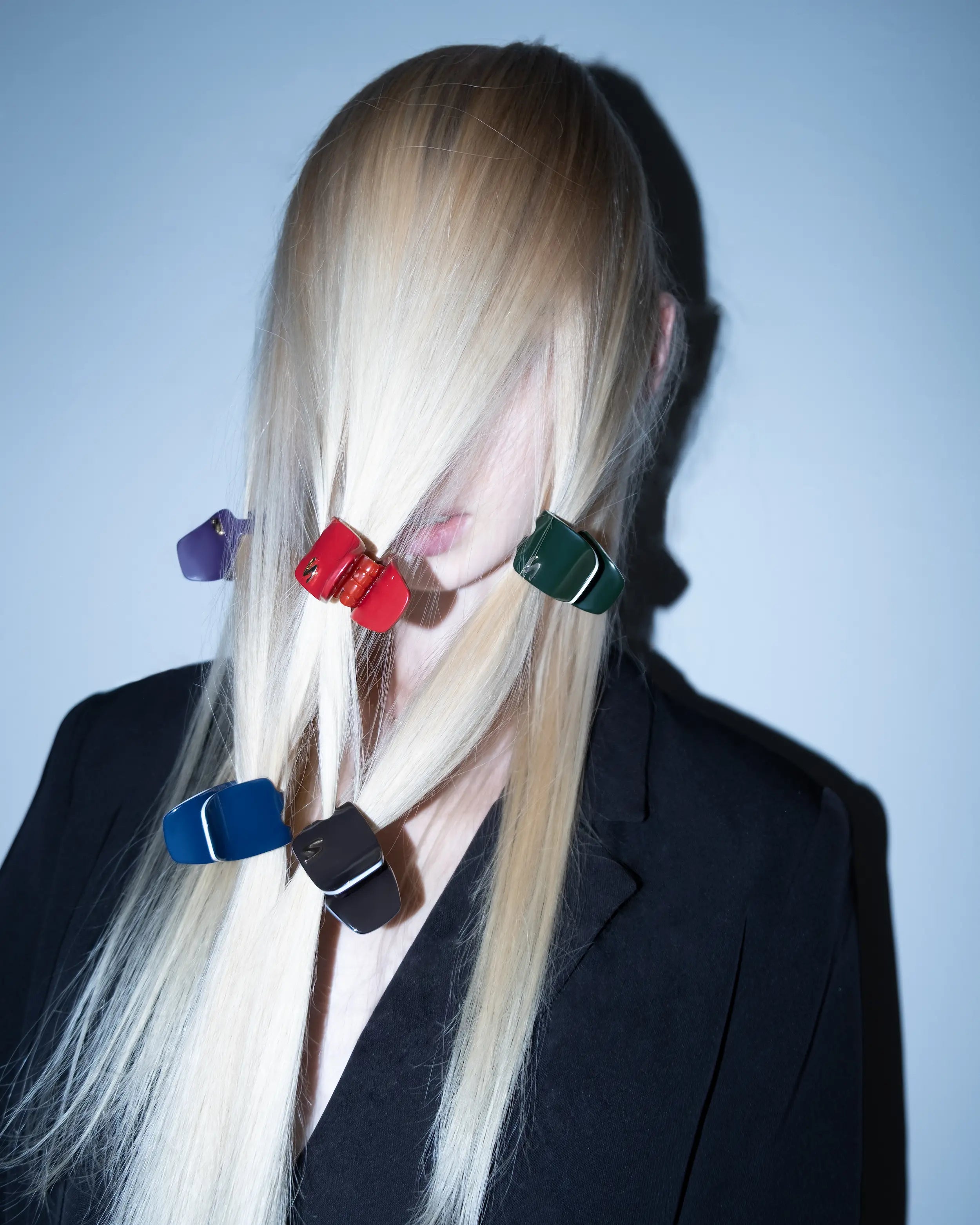 Sacrae colorful hair accessories — minimalist fashion editorial