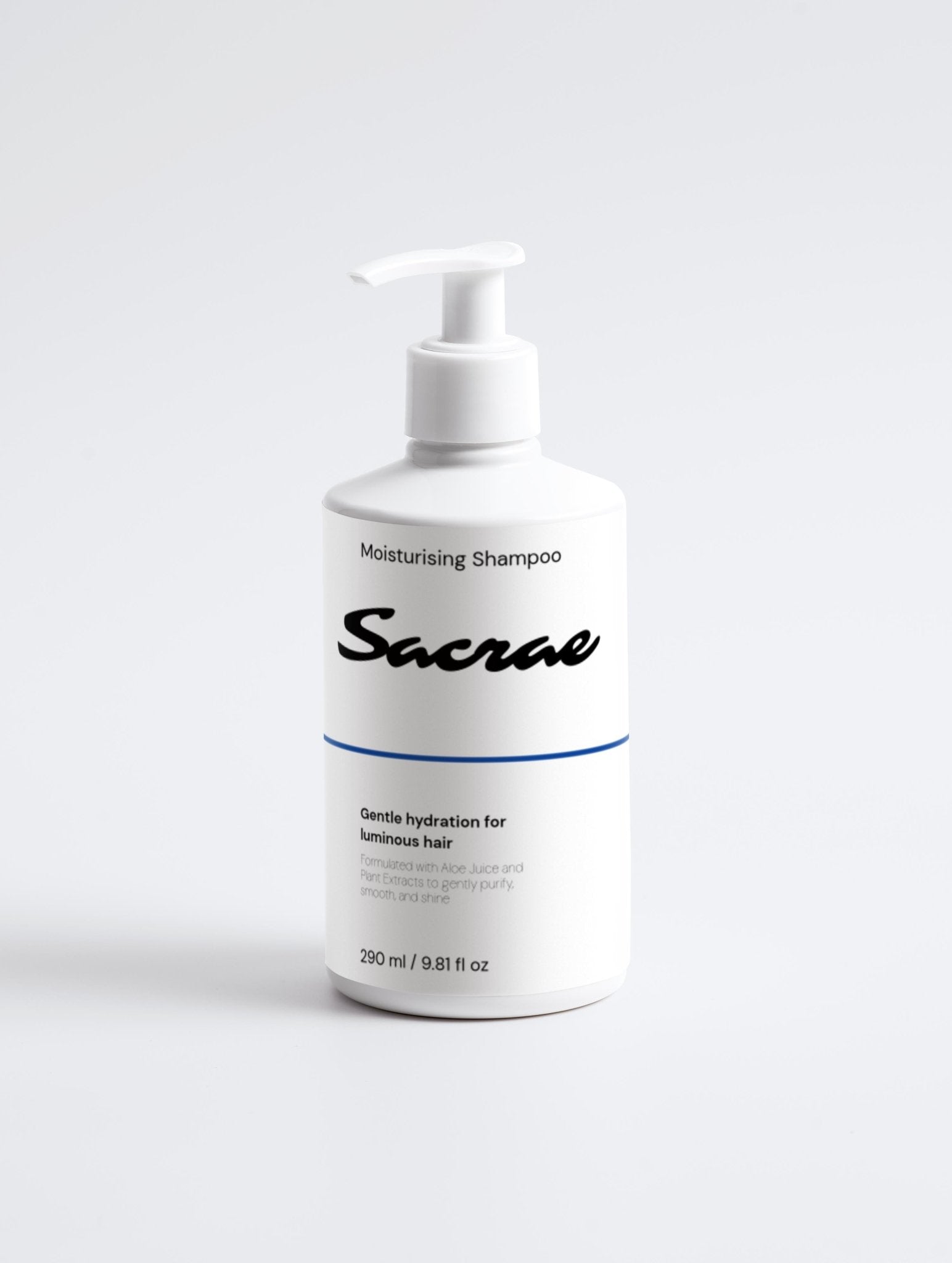 Sacrae Moisturising Shampoo — product shot on clean surface