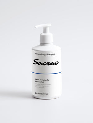 Sacrae Moisturising Shampoo — product shot on clean surface