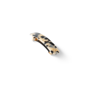 Barrette Classique medium white tokyo — overhead flatlay on marble