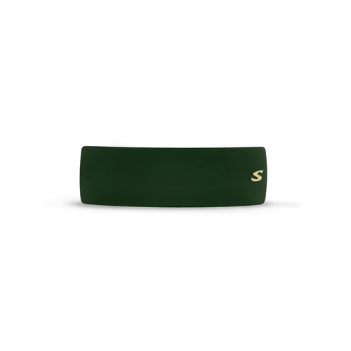 Barrette Classique L Éclat Vert — worn at the nape, natural styling