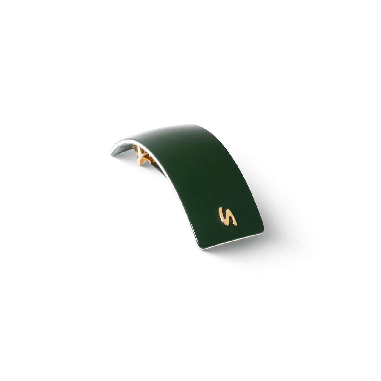 Sacrae Barrette Classique L Éclat Vert — polished acetate on clean surface