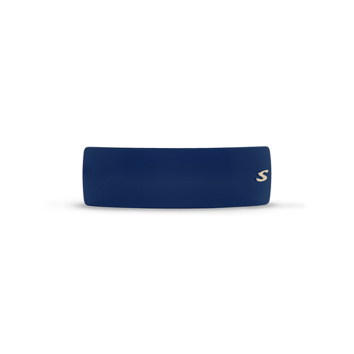 Barrette Classique L Reputation Night — worn at the nape, natural styling