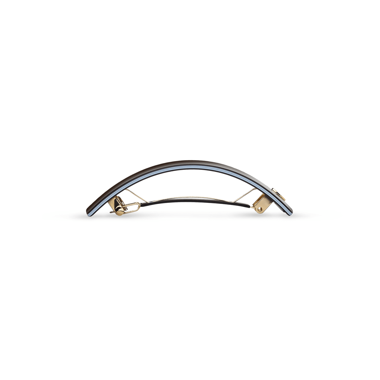 Barrette L Twilight Mirage — detail of clasp and engraved S mark