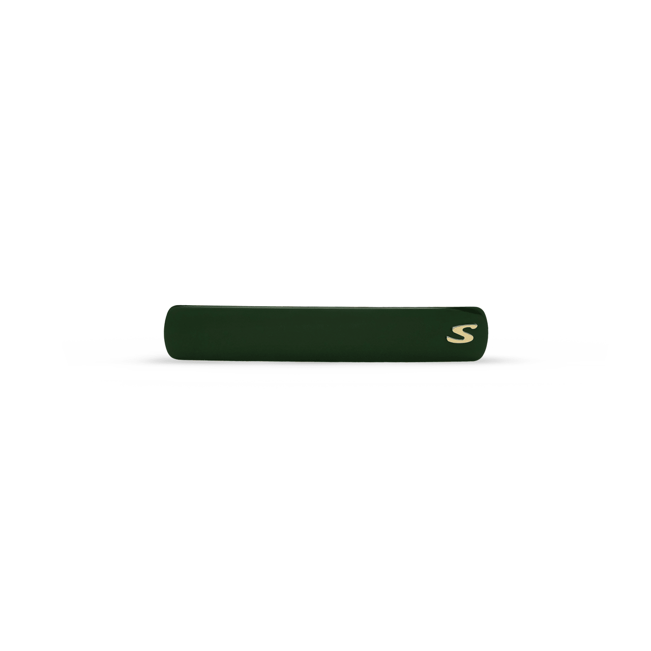 Barrette Classique M Éclat Vert — worn at the nape, natural styling