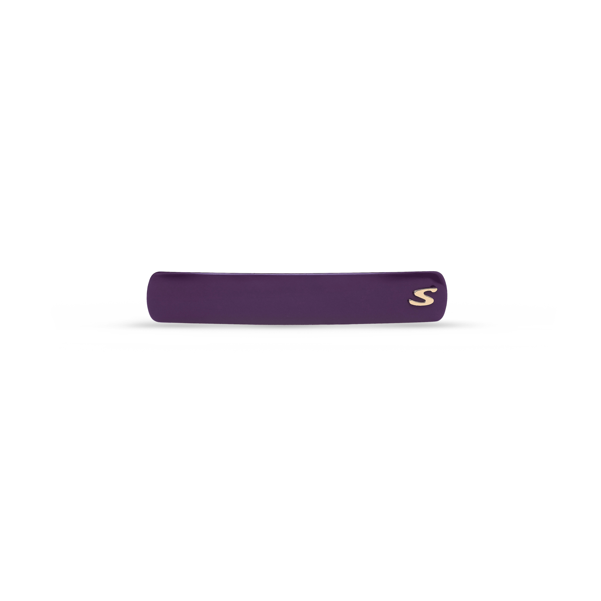 Sacrae Barrette Classique M Purple Karma — polished acetate on clean surface
