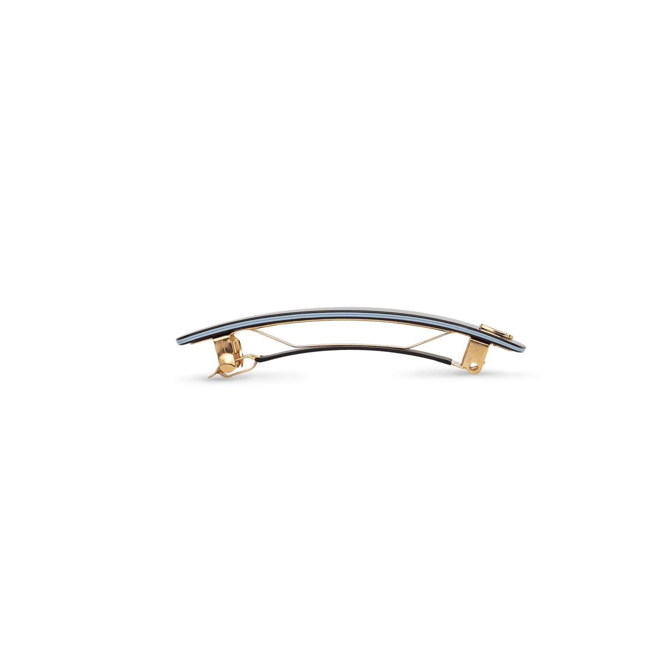 Barrette Classique M Twilight Mirage — worn at the nape, natural styling