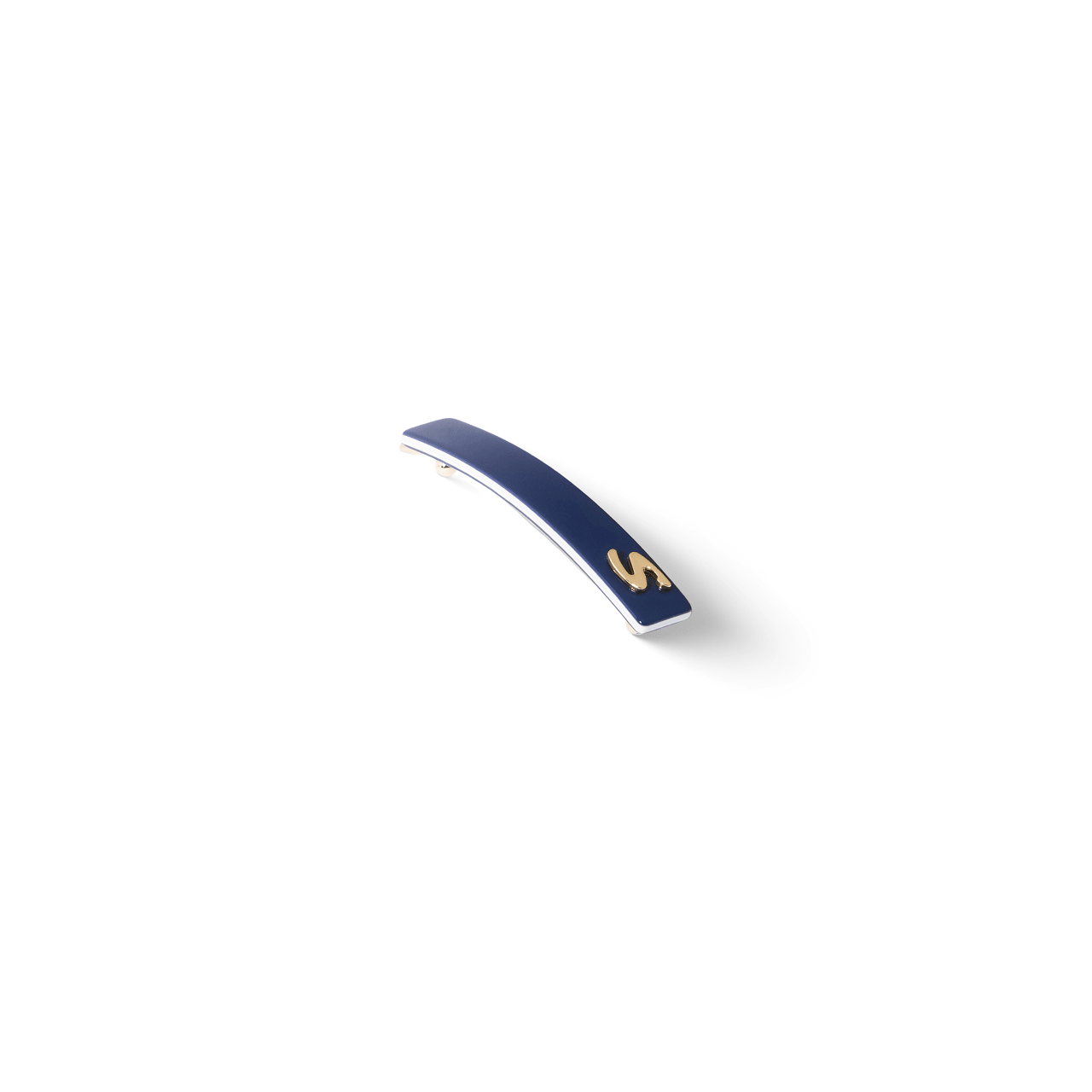 Barrette Classique XS Reputation Night — worn at the nape, natural styling