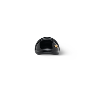 Sacrae Charmé de Cheveux in glossy black — decorative hair jewel on clean background