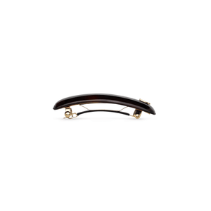 Jonc Classique Barrette tortoise — S engraving and clasp mechanism close-up
