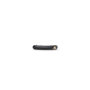Sacrae Jonc Slim Hair Barrette in glossy black — minimal acetate bar on clean background
