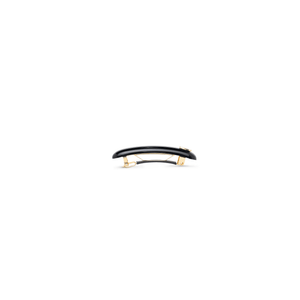 Jonc Slim Barrette glossy black — clasp mechanism and S mark detail