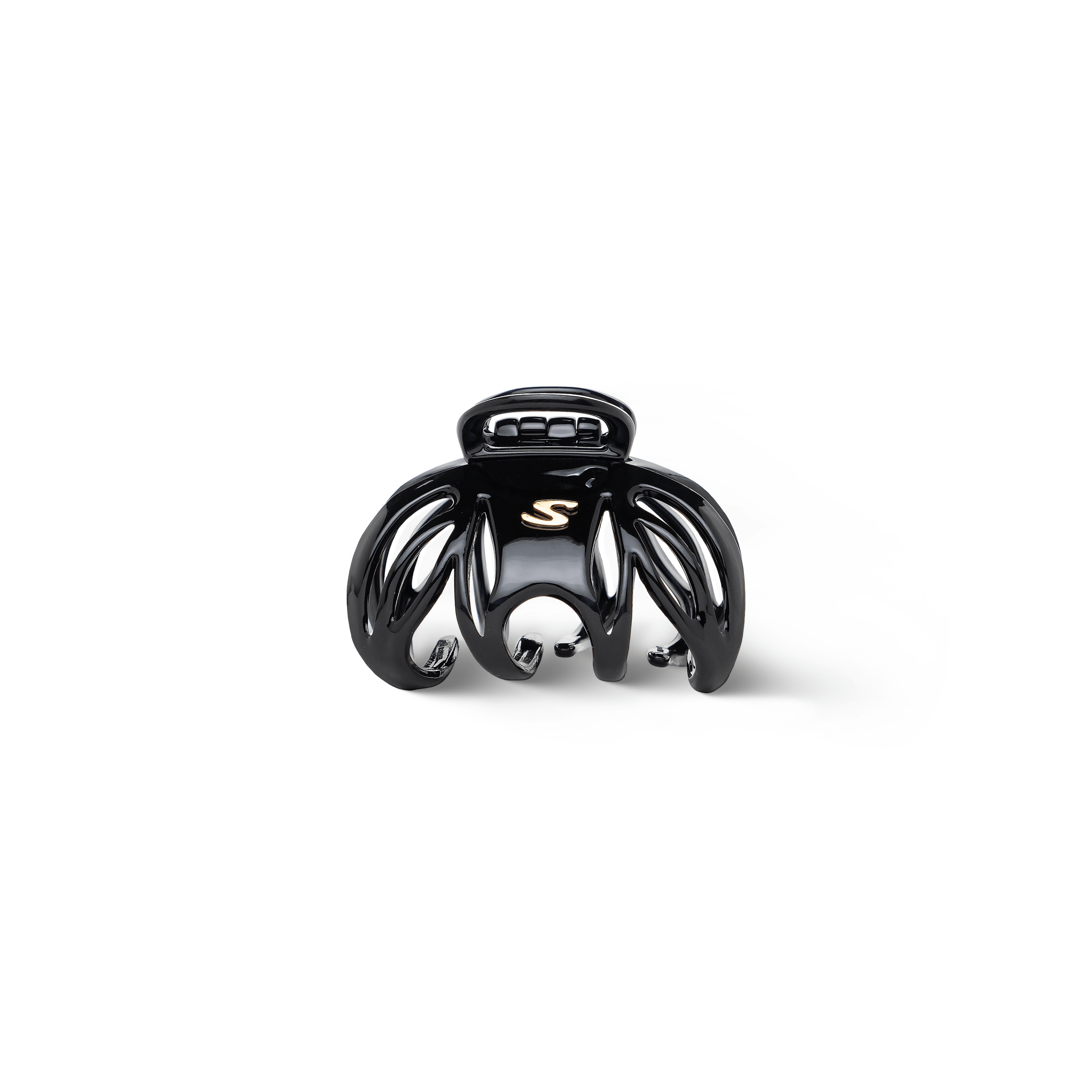 Lena Small Claw Clip – Glossy Black - Sacrae Beauty