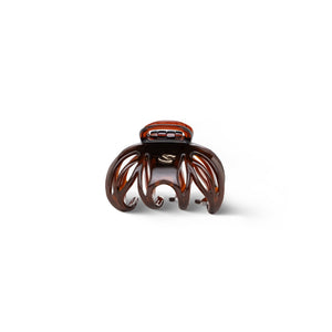 Sacrae Lena Small Claw Clip in tortoise — petite acetate clip on clean background