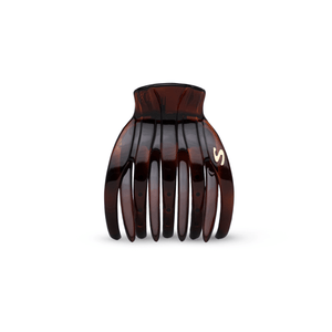 Sacrae Marina Medium Claw Clip in tortoise — compact acetate clip on neutral surface