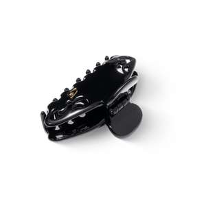 Melissa Large Claw Clip glossy black — overhead product shot