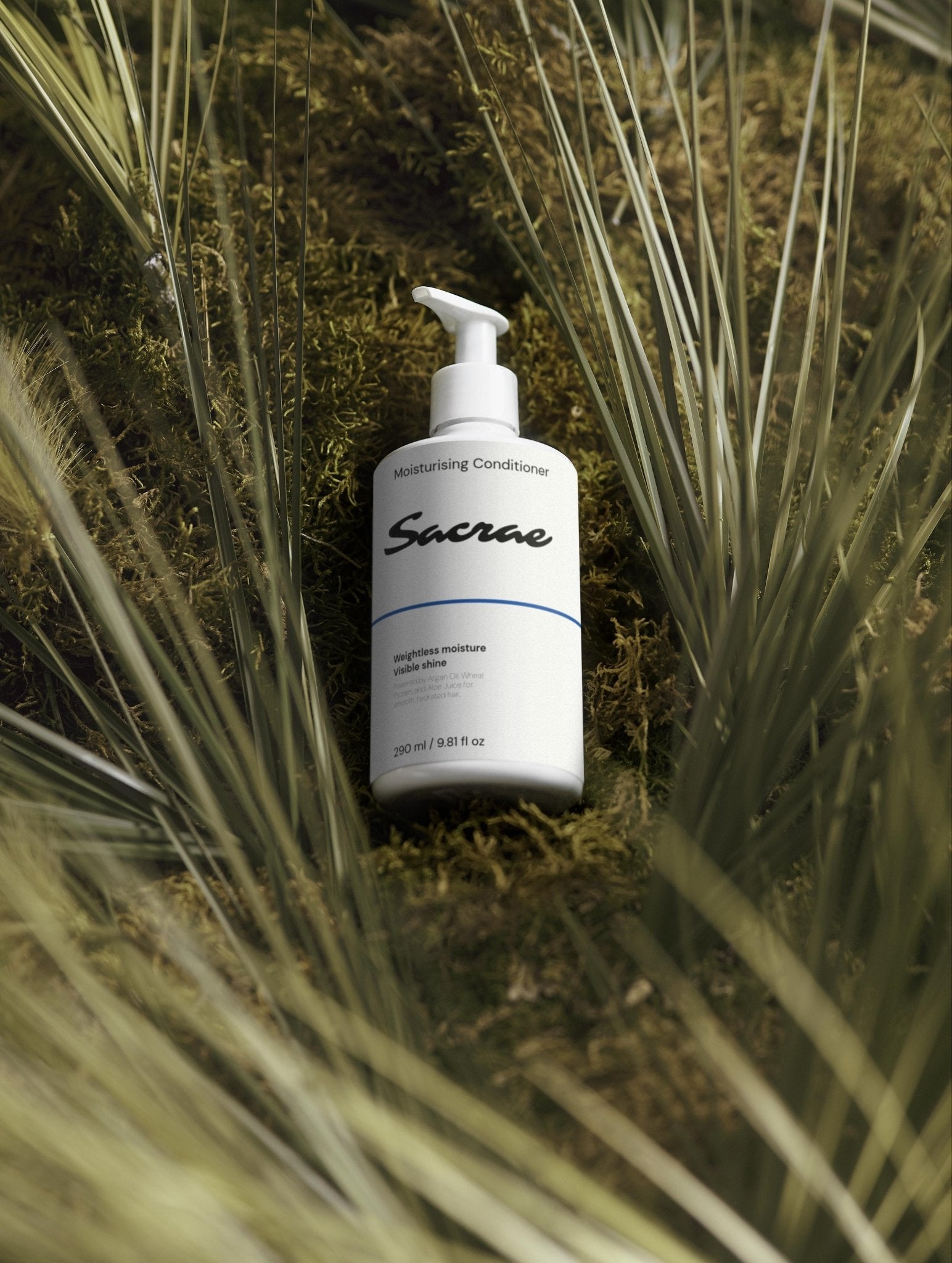 Sacrae Moisturising Conditioner — styled product editorial