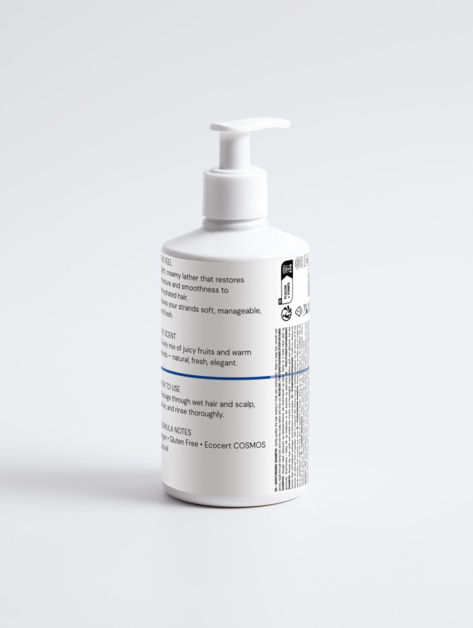 Sacrae Moisturising Shampoo — front label detail