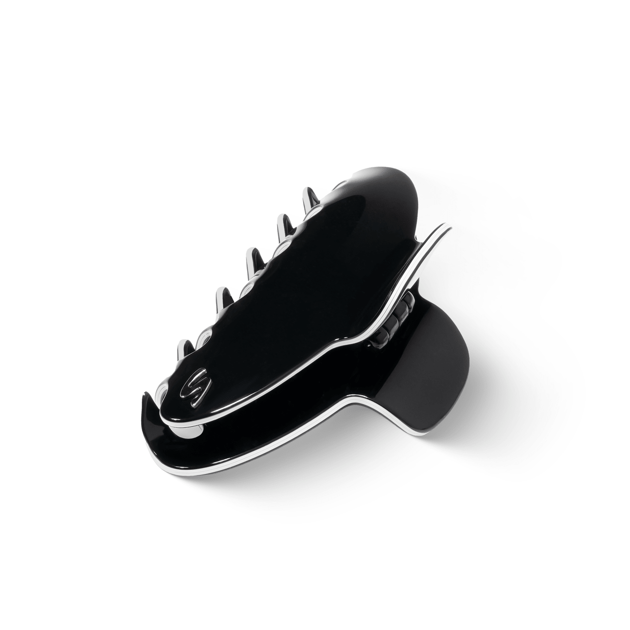 Sacrae Pince Iconique large black and cream — full collection flatlay with Barrette Classique
