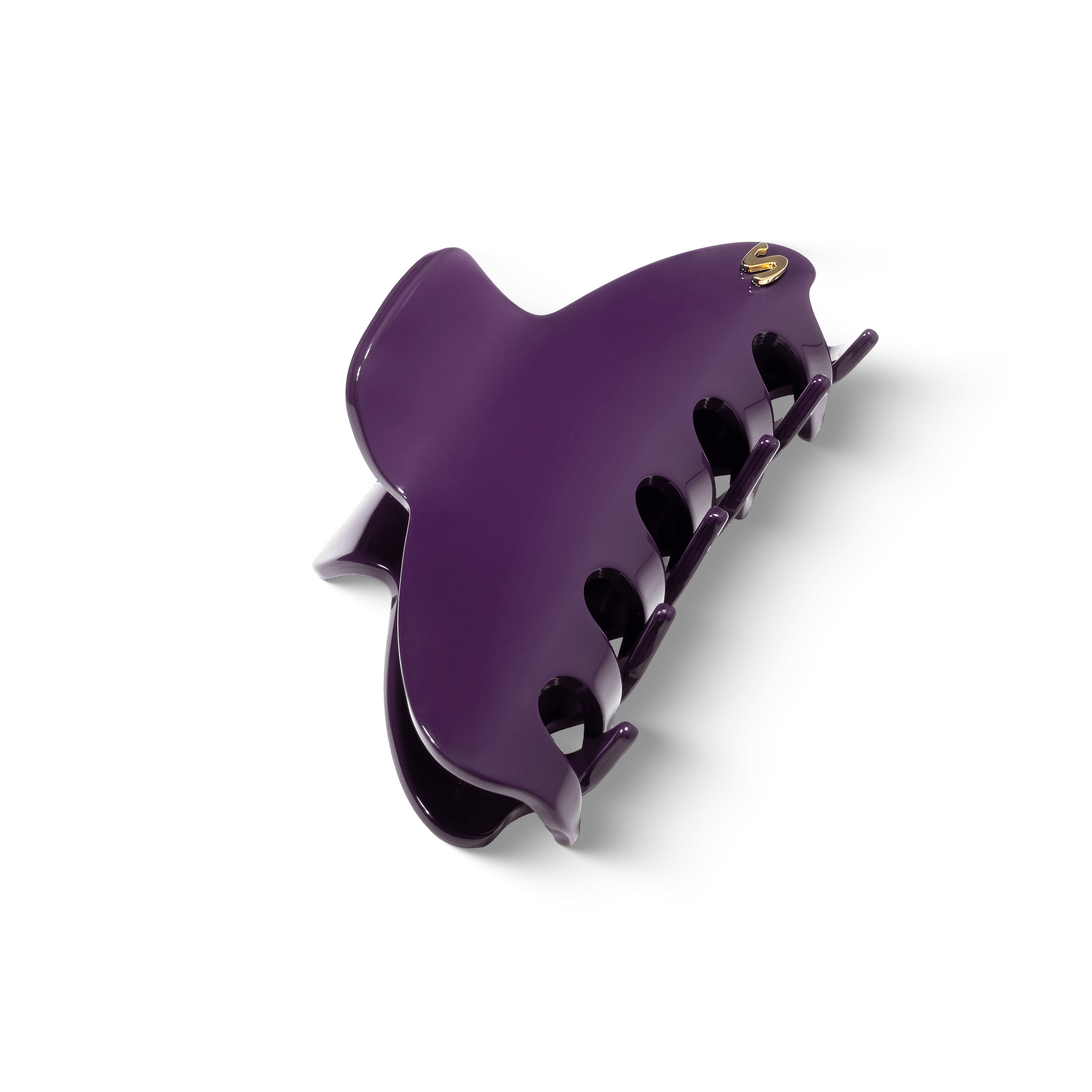 Pince L Purple Karma — flatlay with matching Barrette L