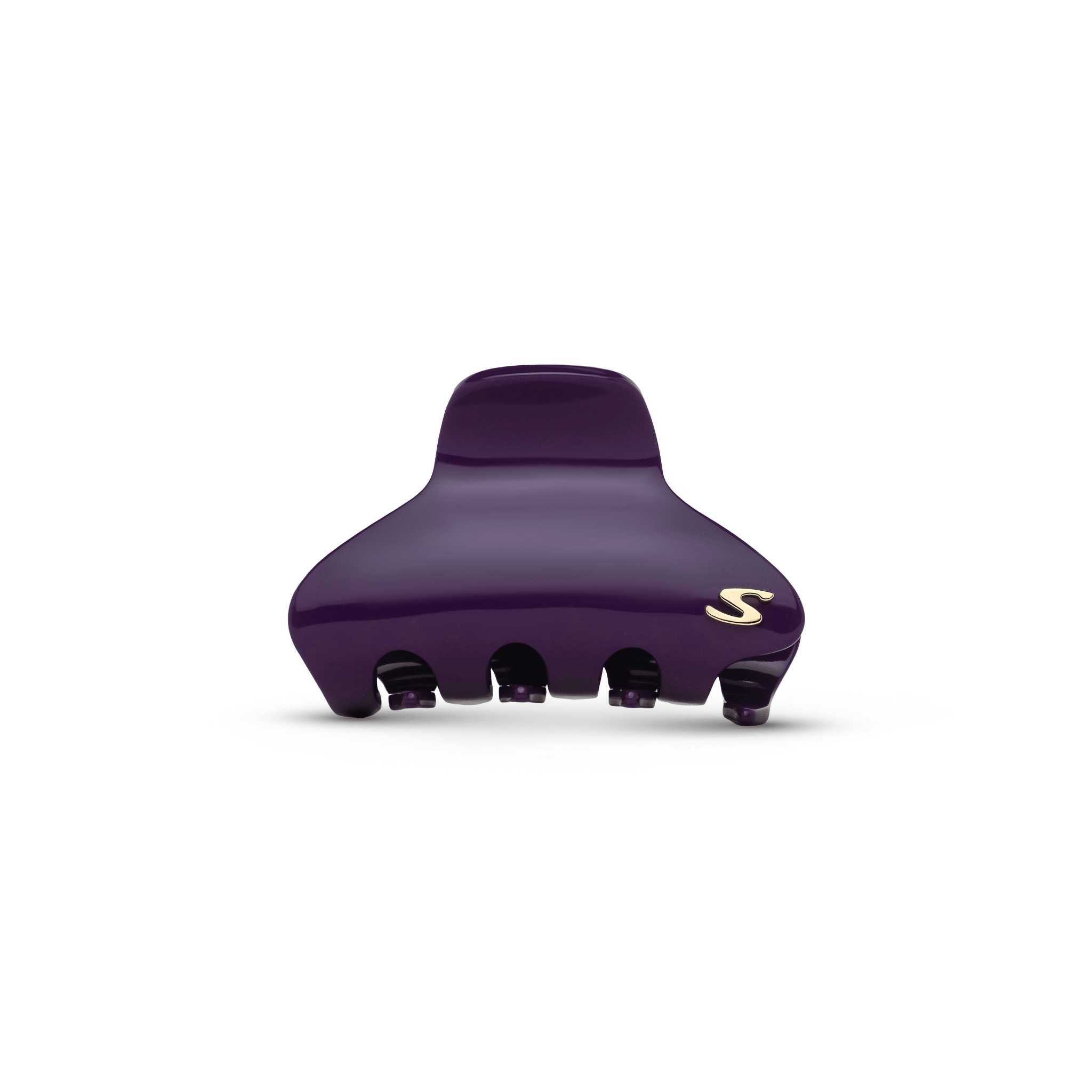 Sacrae Pince Iconique M Purple Karma — acetate claw clip on editorial surface