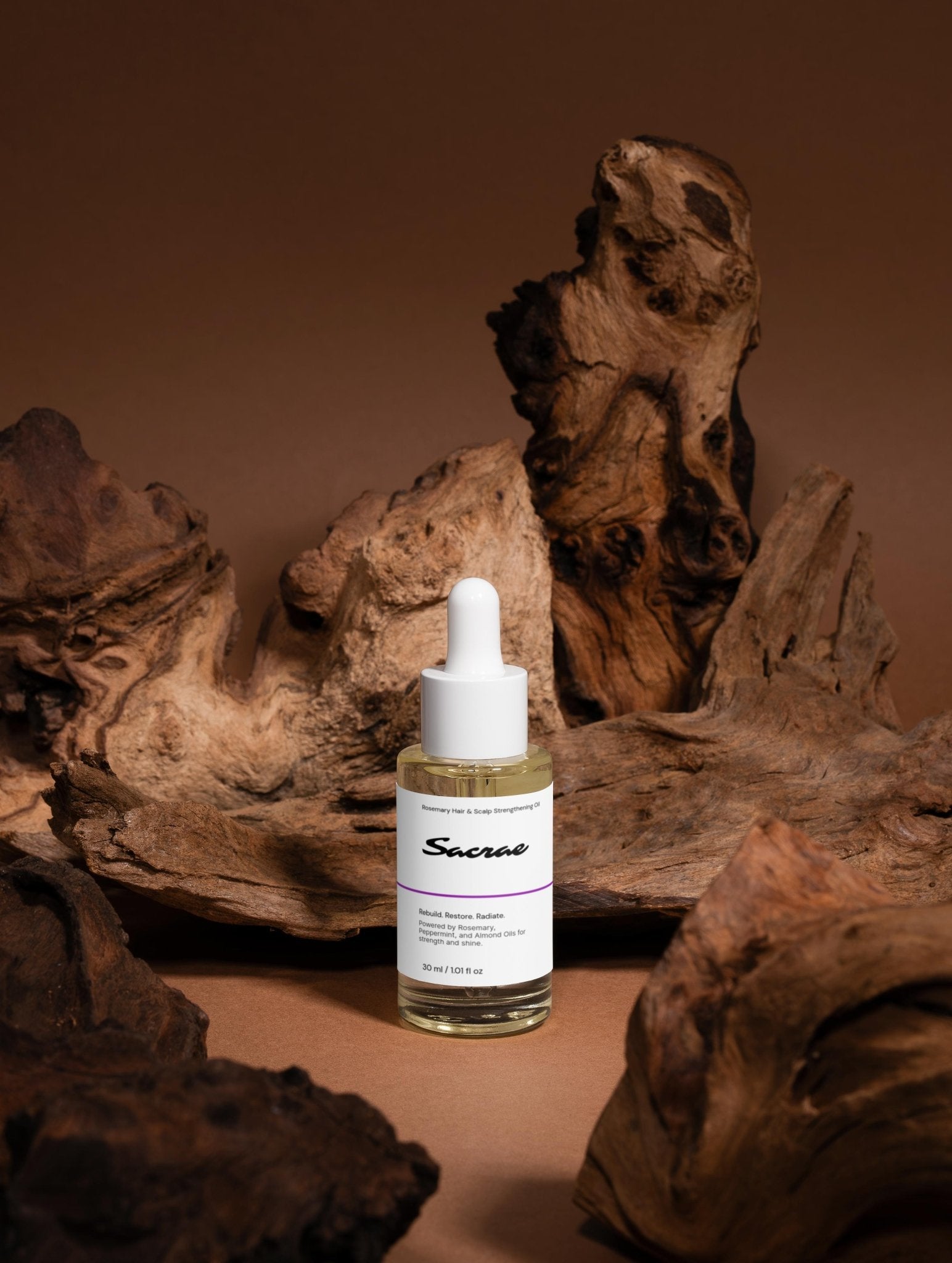 Sacrae Rosemary Hair & Scalp Oil — lifestyle shot